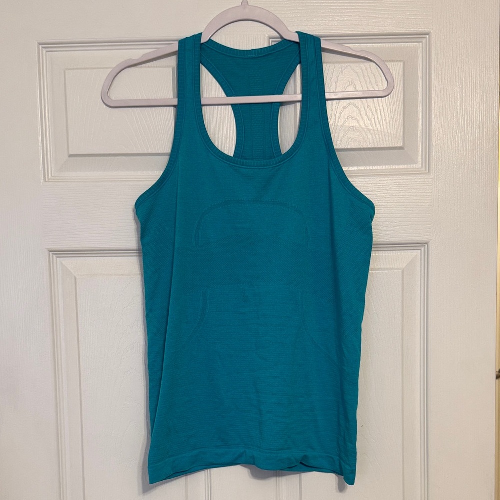 Lululemon swiftly tech tank top turquoise full length